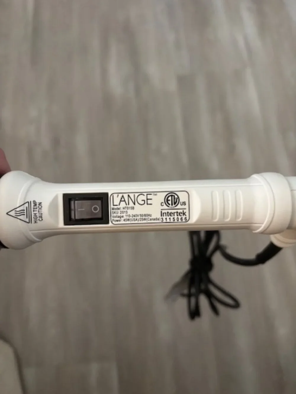 L'ange ONDULE 32mm Tourmaline Hair Curling Wand White